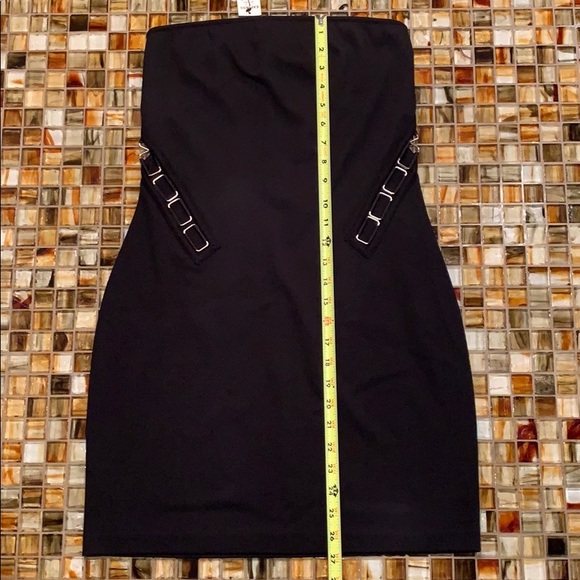 NWT Express Black Mini Dress w Open Buckle Cutouts - Picture 5 of 8